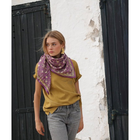 Foulard Grand format | Albertine Purple - Bëllemme