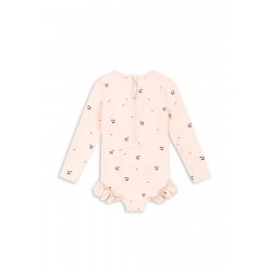 Maillot de bain manches longues | Cherry coeur rose