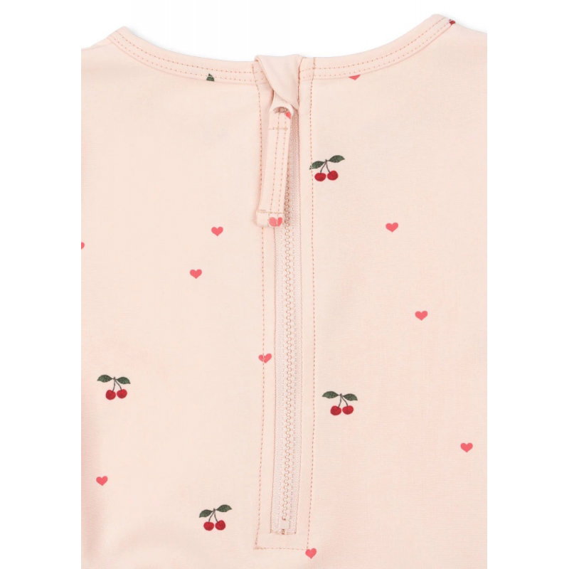 Maillot de bain manches longues | Cherry coeur rose