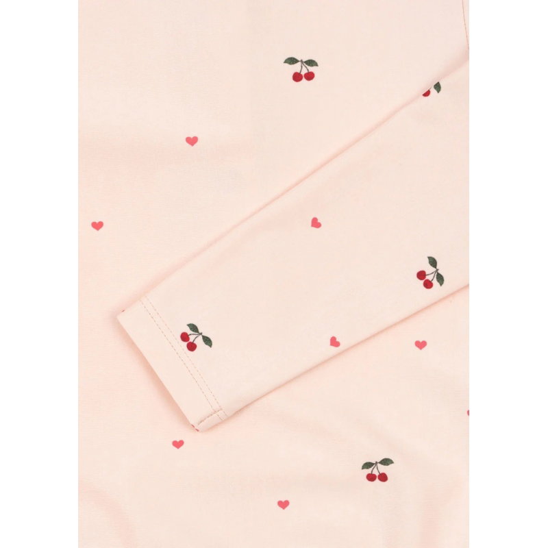 Maillot de bain manches longues | Cherry coeur rose