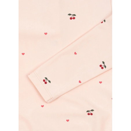 Maillot de bain manches longues | Cherry coeur rose - Konges Slojd