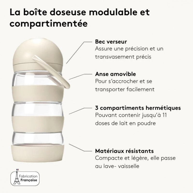 Boîte doseuse lait "So Mimi" | Nude