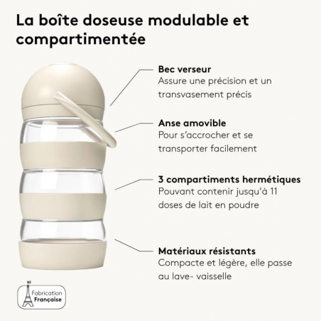 Boîte doseuse lait "So Mimi" | Nude - Elhée