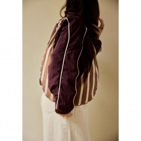 Sac new B | Rayures noisette - Gabrielle Paris