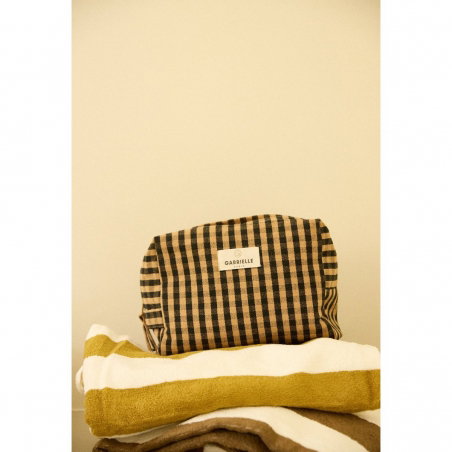Trousse de toilette | Vichy café - Gabrielle Paris