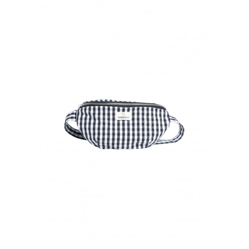 Sac banane en coton | Vichy Noir