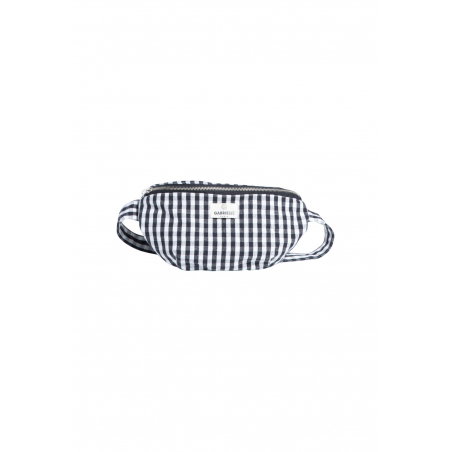 Sac banane en coton | Vichy Noir - Gabrielle Paris