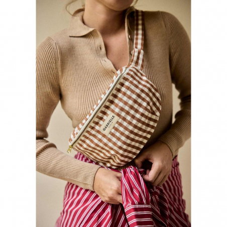 Sac banane en coton | Vichy Camel - Gabrielle Paris