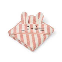 Cape de bain coton bio | Lapin corail