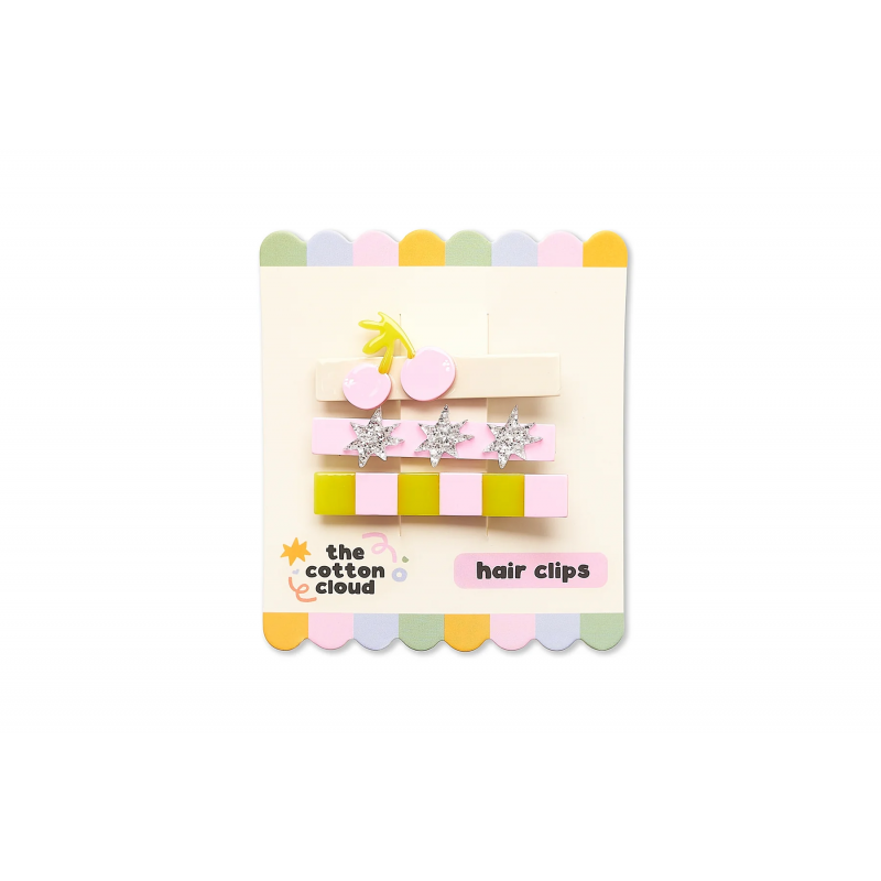 Lot de 3 pinces à cheveux | Cherry pop