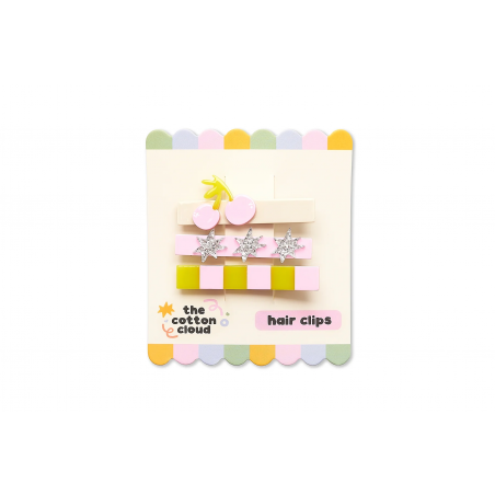 Lot de 3 pinces à cheveux | Cherry pop - The cotton cloud