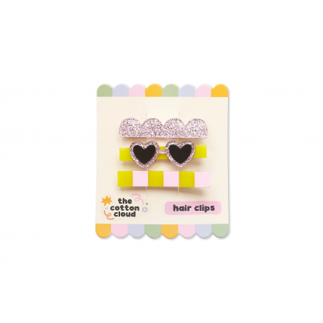 Lot de 3 pinces à cheveux | Club soleil - The cotton cloud