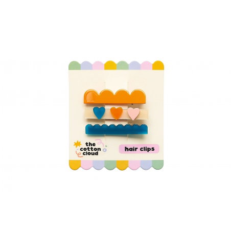 Lot de 3 pinces à cheveux | Waves heart - The cotton cloud
