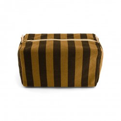 Trousse Vic | Rayures cumin/noir