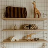 Trousse Vic | Rayures cumin/noir