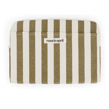 Pochette PC Octave | Olive/Greige - Rose in April