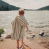 Poncho à rayures 4-6 ans | Bleu cloud
