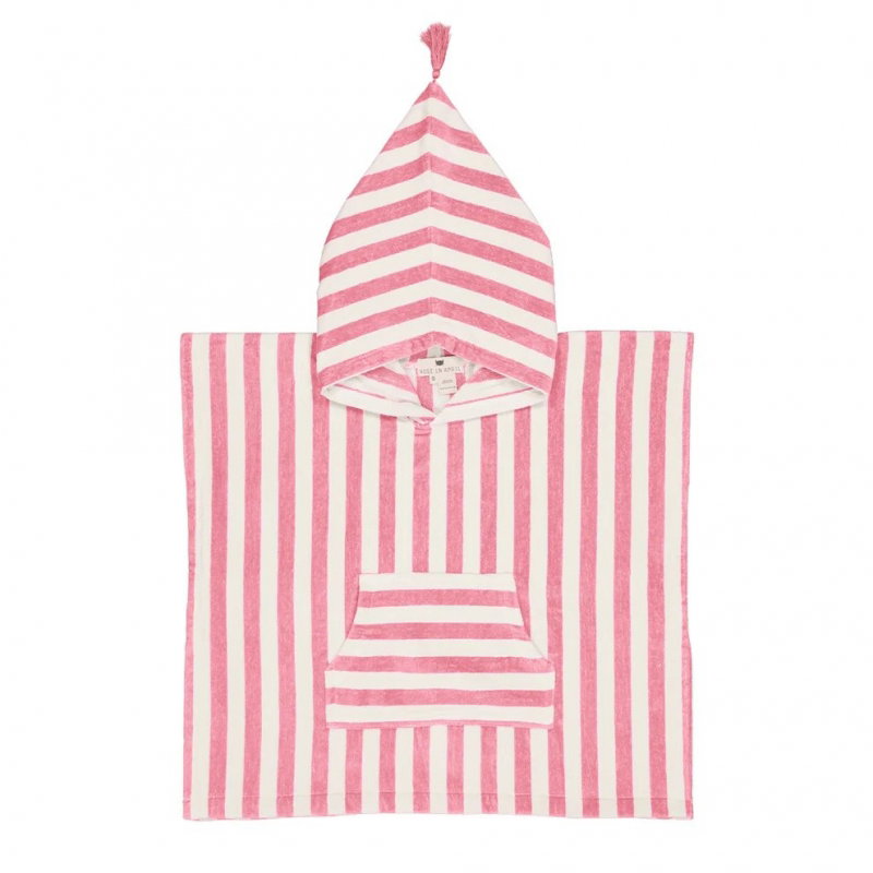Poncho à rayures 4-6 ans | Strawberry
