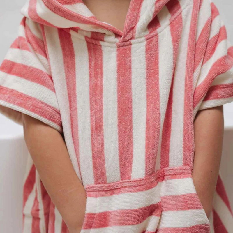 Poncho à rayures 4-6 ans | Strawberry