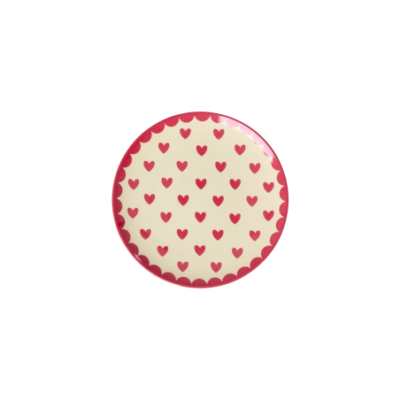 Assiette | Favorite hearts print - Rice