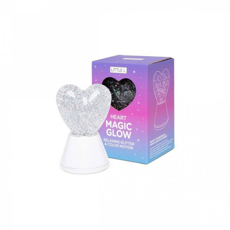 Lampe à paillettes | Coeur magique