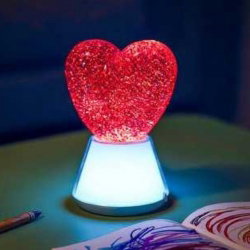 Lampe à paillettes | Coeur magique