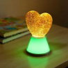 Lampe à paillettes | Coeur magique