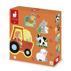 5 puzzles évolutifs | Ferme - Janod