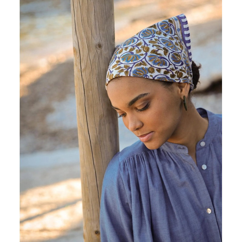 Foulard Petit format | Henley bleu Maharadja