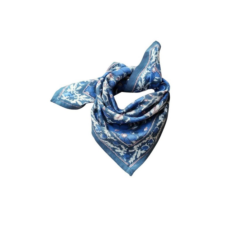 Foulard Petit format | Uma bleu cobalt