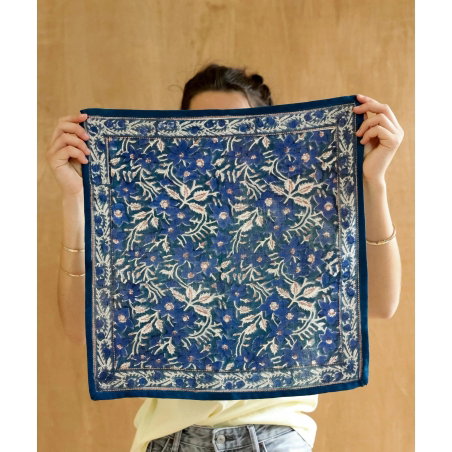 Foulard Petit format | Uma bleu cobalt - Bëllemme