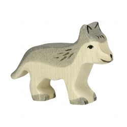 Petit loup en bois - Holztiger