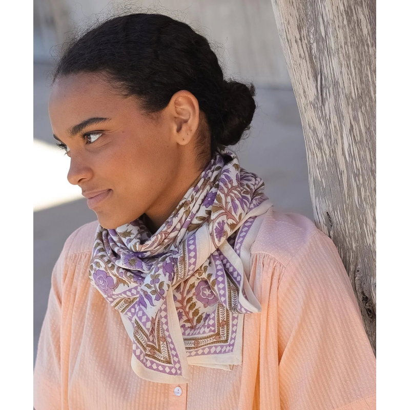 Foulard Grand format | Moss Lilas