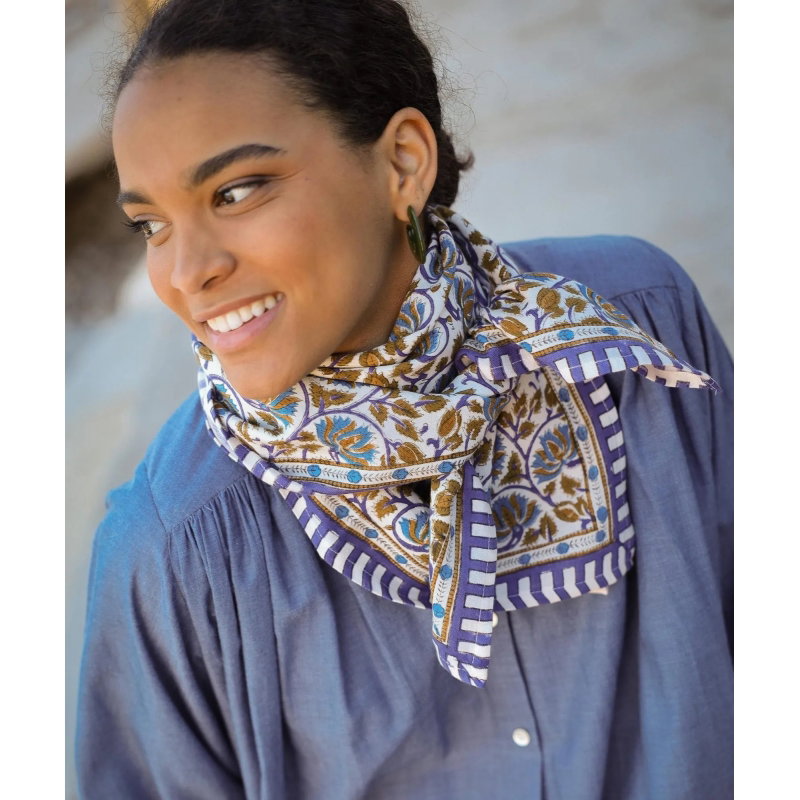 Foulard Grand format | Henley Bleu Maharadja