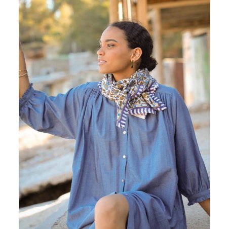 Foulard Grand format | Henley Bleu Maharadja - Bëllemme