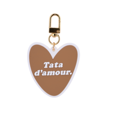 Porte-clés coeur | Tata d'amour - Atelier wagram