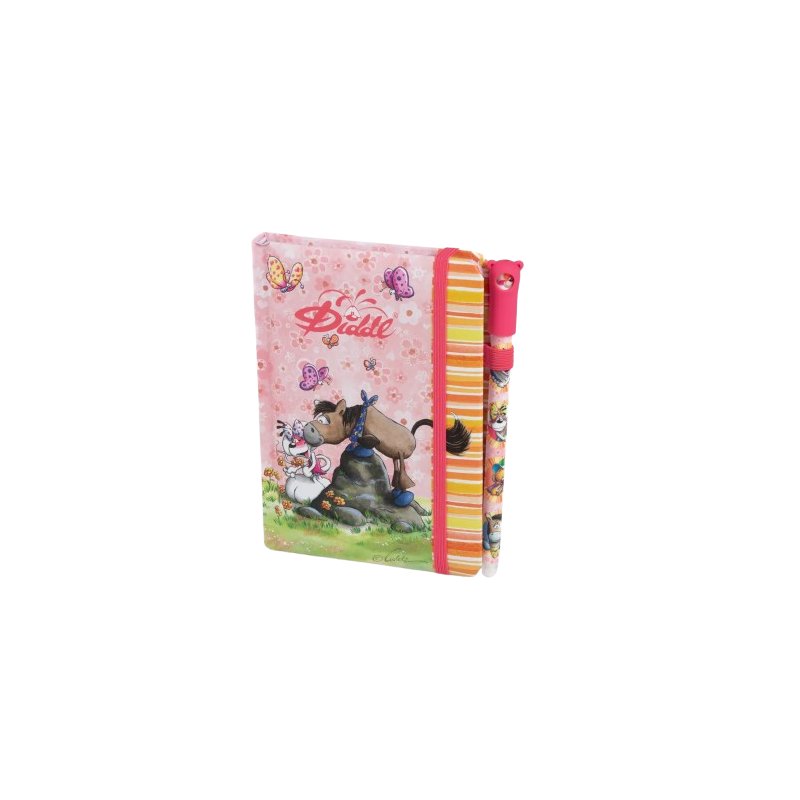 Carnet A6 et stylo Diddl | Rose