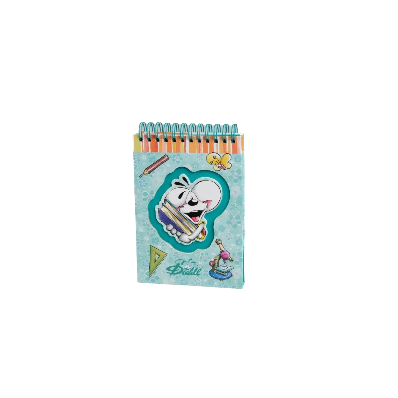 Carnet sprial A6 Diddl | Bleu