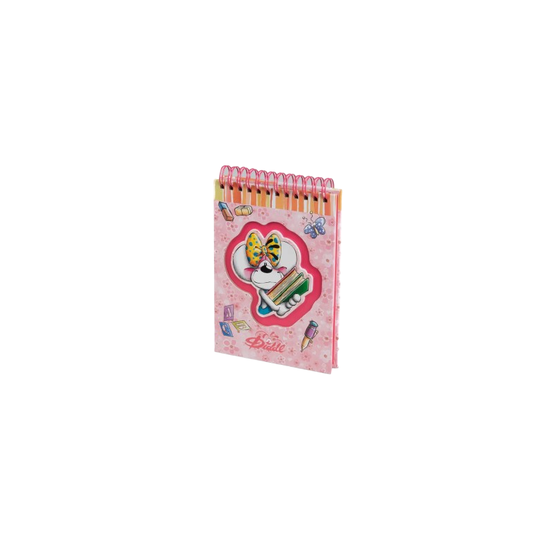 Carnet sprial A6 Diddl | Rose