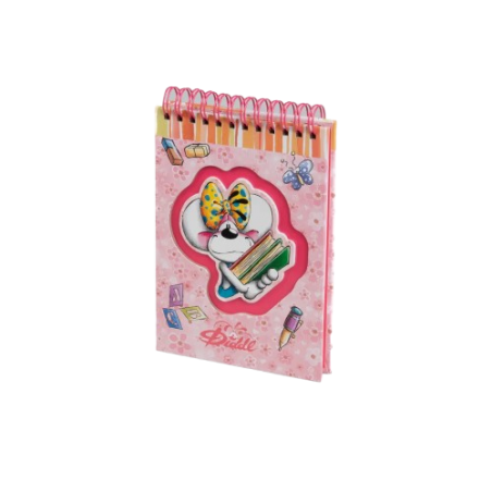 Carnet sprial A6 Diddl | Rose