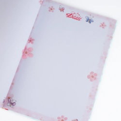 Carnet A4 rigide motif fleur Diddl