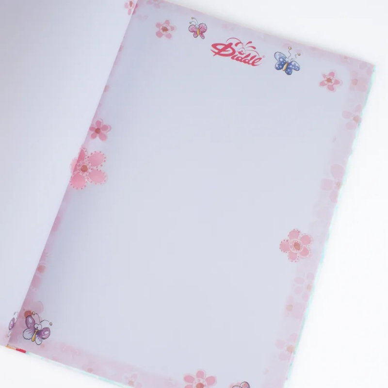 Carnet A4 rigide motif fleur Diddl