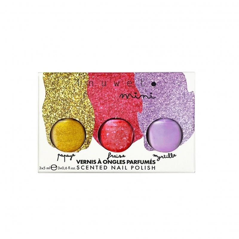 Coffret trio vernis à l'eau | Papaye, Fraise et Myrtille