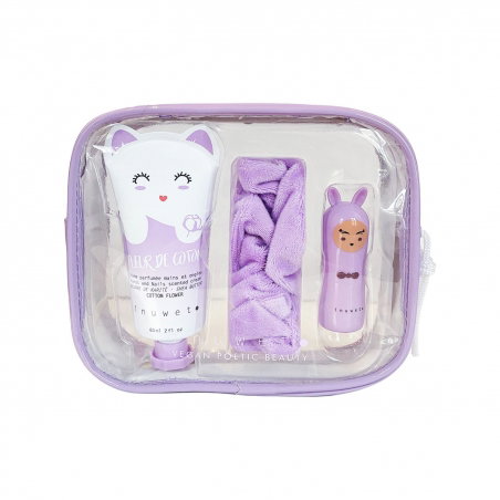 Trousse Lily Wallet | Guimauve et Fleur de coton - Inuwet