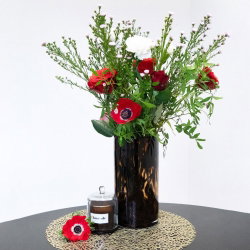 Vase Tube | Léopard brun