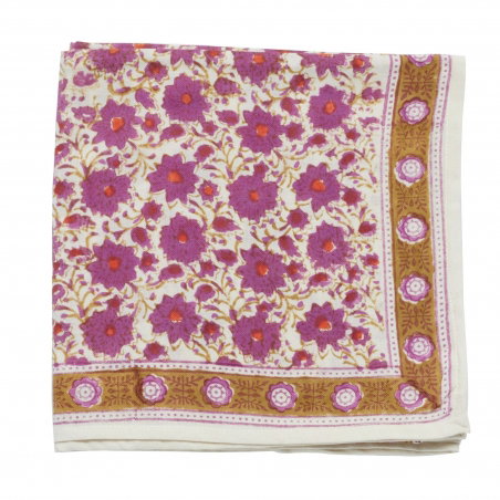 Petit Foulard Indien | Dupatta Rose Indien - Bonheur du jour