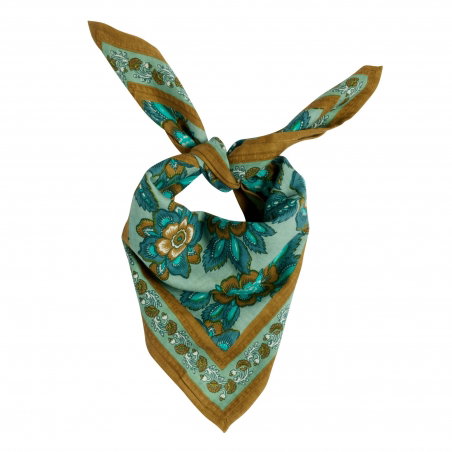 Petit Foulard Indien | Jakarta Vert - Bonheur du jour