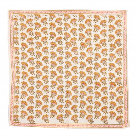 Petit Foulard Indien | Namaste Ecru - Bonheur du jour