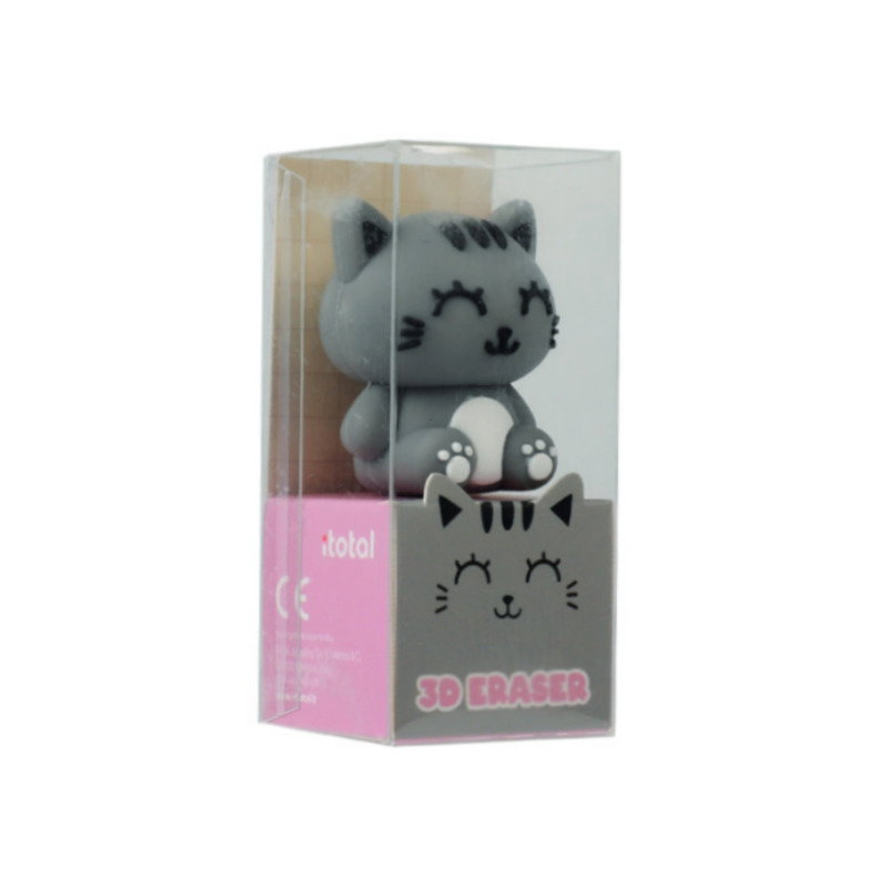 Gomme animaux | Chat gris