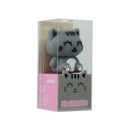 Gomme animaux | Chat gris - Sélection déco